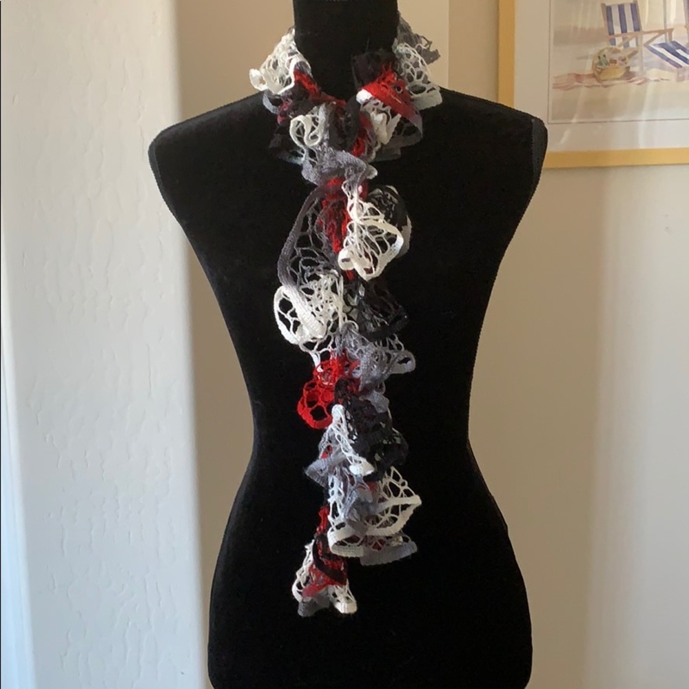 Handmade Light Weight Flowing Knit Doily Scarf